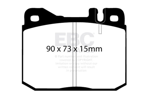 EBC redstuff brake pads front fits 1976 79 Mercedes Benz 230