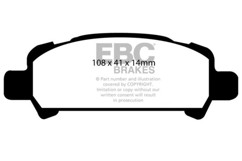 EBC redstuff brake pads rear fits 2002 06 Subaru Baja 2 5