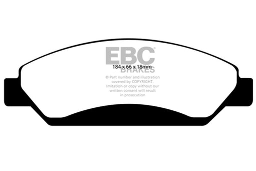 EBC greenstuff brake pads front part DP61742 fits 2007 Cadillac Escalade 6 2 2wd