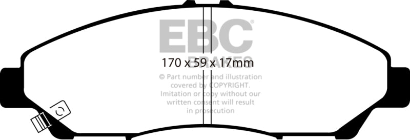 EBC yellowstuff brake pads front fits 2007 13 Acura Mdx 3 7