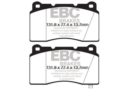 EBC bluestuff brake pads front fits 2009 Hyundai Genesis Coupe 2 0 Turbo Brembo