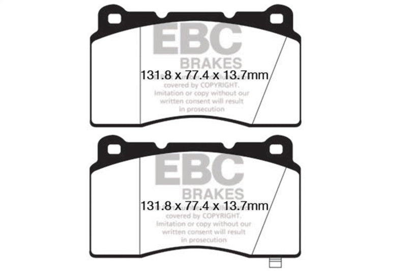 EBC bluestuff brake pads front fits 2009 Hyundai Genesis Coupe 2 0 Turbo Brembo