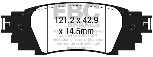 EBC yellowstuff brake pads rear fits 2016 Lexus Rx350 3 5l