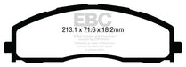 EBC yellowstuff brake pads front fits 2013 Ford F250 Inc Super Duty 6 2 2wd