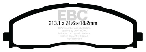 EBC yellowstuff brake pads front fits 2013 Ford F250 Inc Super Duty 6 2 2wd