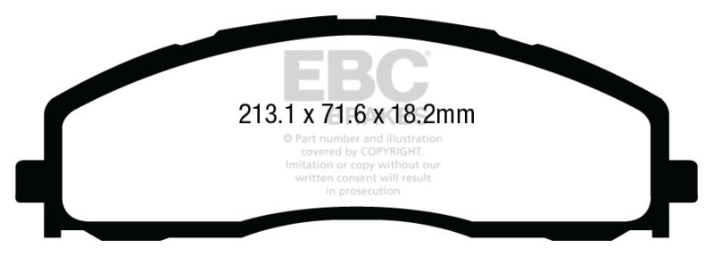 EBC yellowstuff brake pads front fits 2013 Ford F250 Inc Super Duty 6 2 2wd