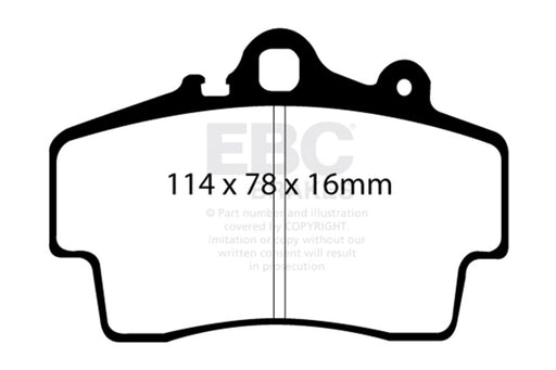 EBC redstuff brake pads front fits 1997 99 Porsche Boxster Cast Iron