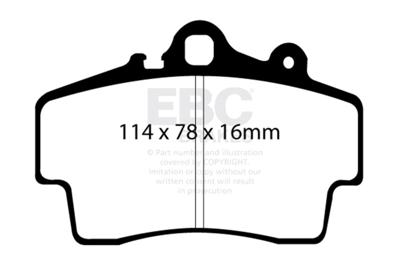 EBC redstuff brake pads front fits 1997 99 Porsche Boxster Cast Iron