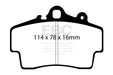 EBC yellowstuff brake pads front fits 1997 99 Porsche Boxster Cast Iron