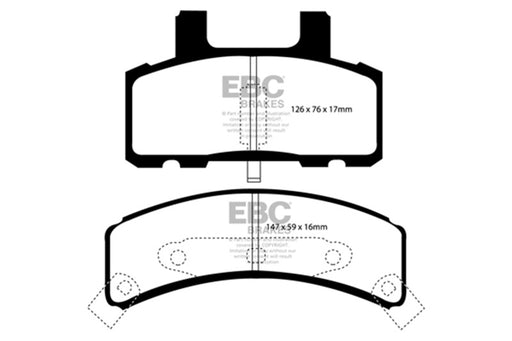 EBC greenstuff brake pads front part DP61273 fits 1999 01 Cadillac Escalade 5 7