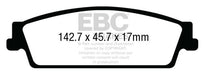 EBC yellowstuff brake pads rear fits 2015 Cadillac Escalade 6 2 2wd