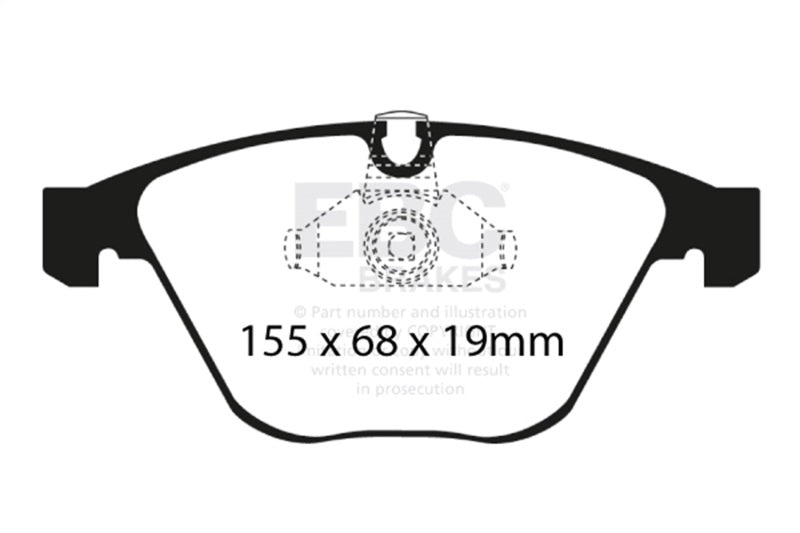 EBC redstuff brake pads front fits 2008 10 Bmw M3 4 0 E90