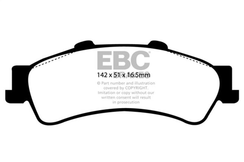 EBC yellowstuff brake pads rear fits 2001 05 Cadillac Deville 4 6 Hd