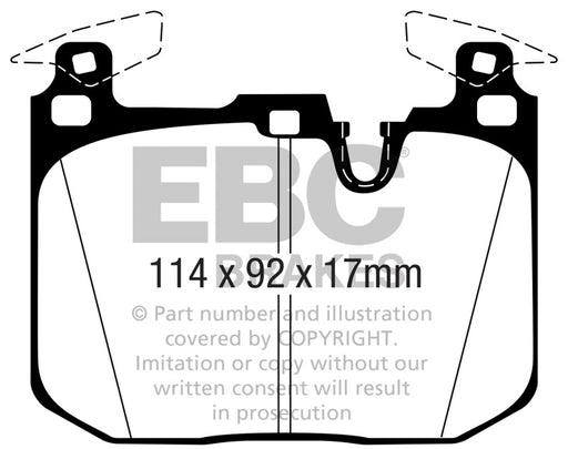 EBC bluestuff brake pads front fits 2016 18 Bmw M2 F87