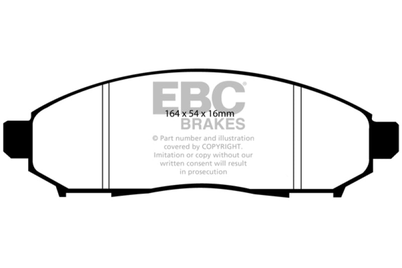 EBC greenstuff brake pads front part DP61747 fits 2005 Nissan Frontier 2 5 2wd