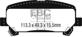 EBC yellowstuff brake pads rear fits 2015 Chevrolet Colorado 2 5
