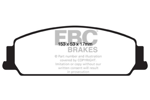 EBC redstuff brake pads front fits 2008 10 Pontiac G8 3 6