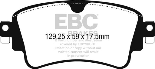EBC greenstuff brake pads rear part DP22254 fits 2018 Audi A4 Allroad Quattro 2 0l Turbo