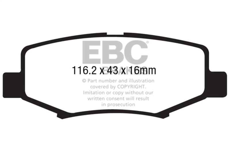 EBC greenstuff brake pads rear part DP61799 fits 2006 11 Dodge Nitro 3 7