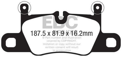 EBC bluestuff brake pads rear fits 2016 Porsche 911 991 2 W Cast Iron