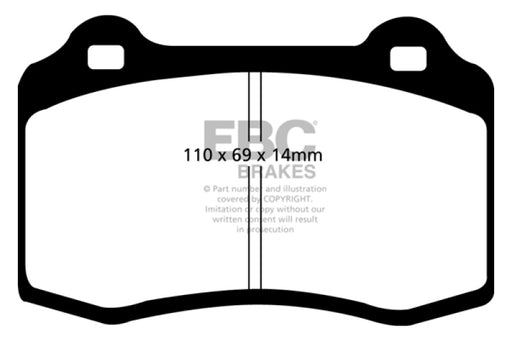 EBC yellowstuff brake pads rear fits 1996 00 Lotus Esprit Turbo 2 0 Turbo Gt3