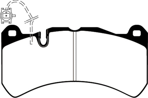 EBC yellowstuff brake pads front fits 2014 Maserati Ghibli 3 0tt Rwd