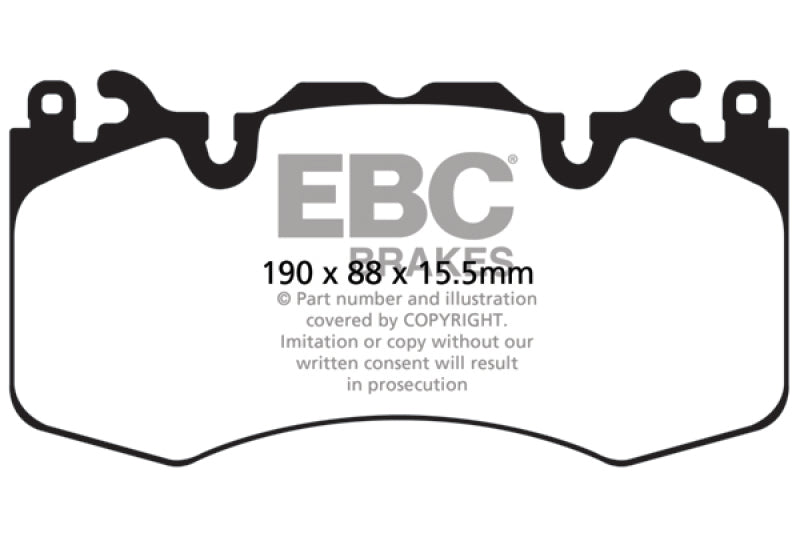 EBC yellowstuff brake pads front fits 2013 Land Rover Range Rover 3 0 Supercharged