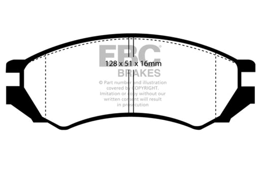 EBC yellowstuff brake pads front fits 1991 93 Nissan Nx 2 0 Abs