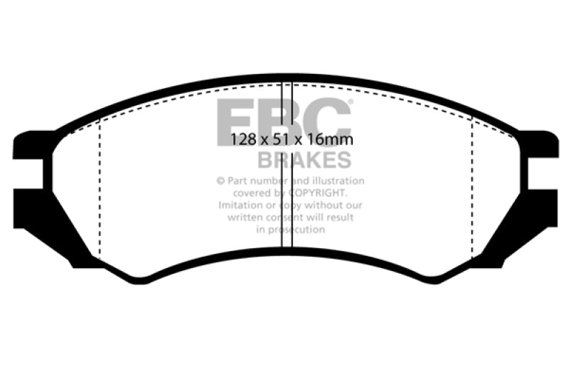 EBC yellowstuff brake pads front fits 1991 93 Nissan Nx 2 0 Abs