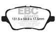 EBC redstuff brake pads front fits 2013 Ford Fiesta 1 6 Turbo ST