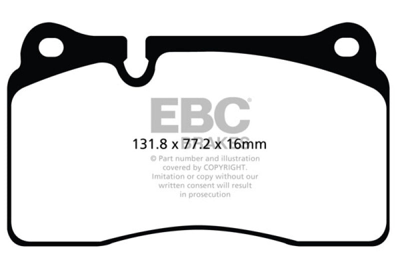 EBC yellowstuff brake pads front fits 2011 14 Audi Tt Rs 2 5 Turbo
