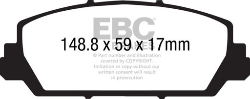 EBC yellowstuff brake pads front fits 2012 Acura Rdx 3 5