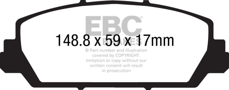 EBC yellowstuff brake pads front fits 2012 Acura Rdx 3 5