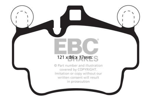 EBC yellowstuff brake pads front fits 2007 08 Porsche 911 997 Cast Iron