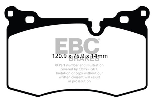 EBC yellowstuff brake pads front fits 2009 14 Mini Hardtop 1 6 Turbo J C Works