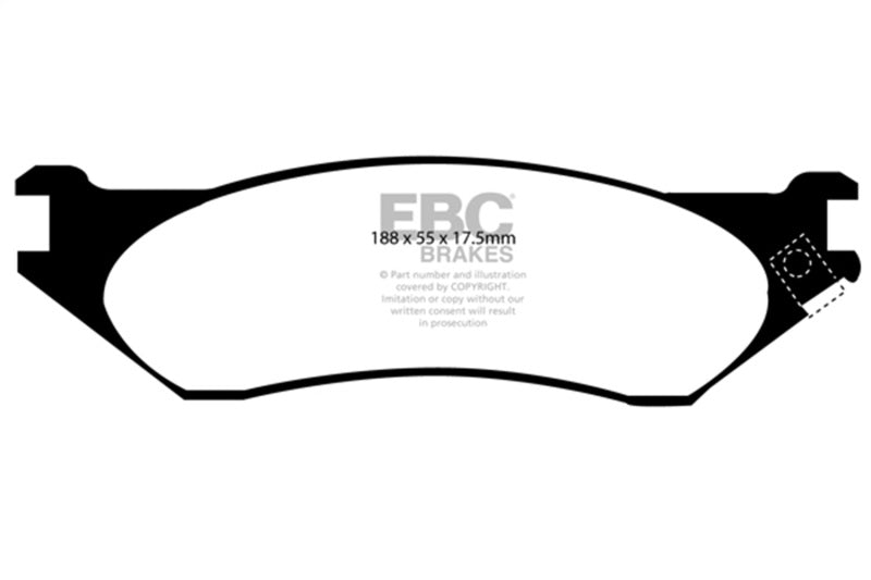 EBC yellowstuff brake pads front fits 1998 02 Dodge B150 B1500 Cargo 1500 Van 1 2 Ton