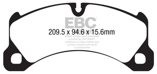 EBC yellowstuff brake pads front fits 2010 Porsche Cayenne 3 6