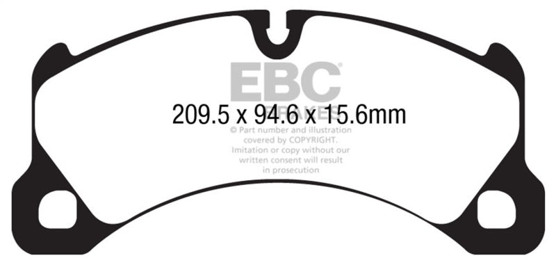 EBC yellowstuff brake pads front fits 2010 Porsche Cayenne 3 6