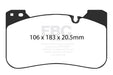 EBC yellowstuff brake pads front fits 2018 Bmw M5 4 4tt F90