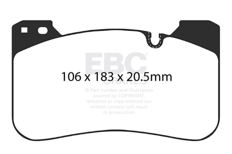EBC yellowstuff brake pads front fits 2018 Bmw M5 4 4tt F90