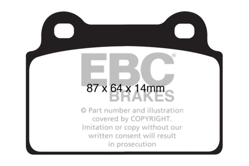 EBC yellowstuff brake pads rear fits 2008 16 Mitsubishi Lancer Evo 10 2 0 Turbo 1 Piece