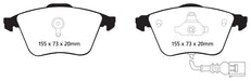 EBC yellowstuff brake pads front fits 2007 10 Audi Tt Quattro 3 2