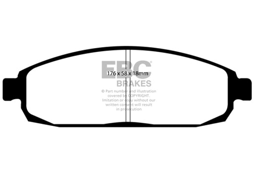 EBC greenstuff brake pads front part DP61732 fits 2005 10 Jeep Commander 3 7