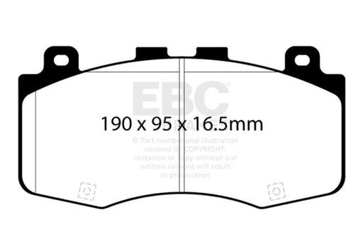 EBC yellowstuff brake pads front fits 2018 Jeep Grand Cherokee Trackhawk