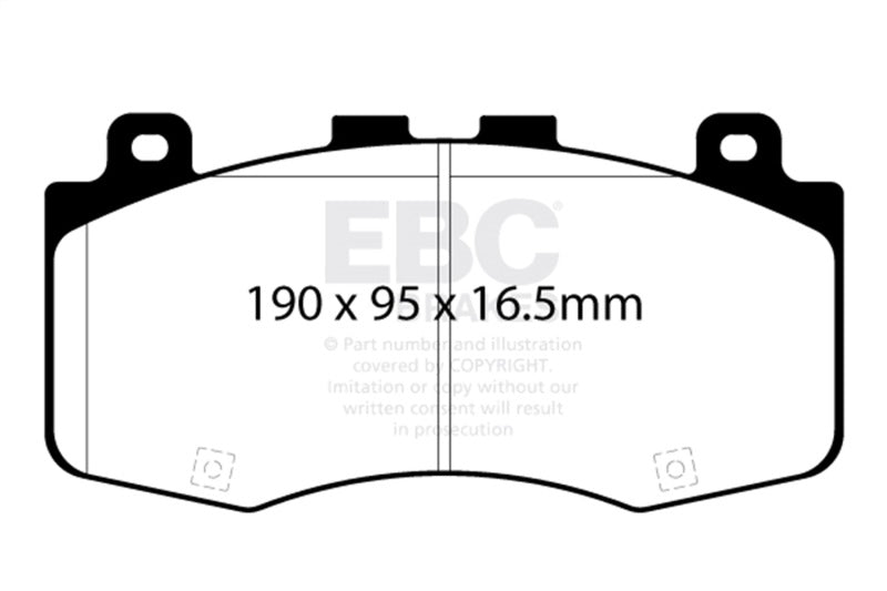 EBC yellowstuff brake pads front fits 2018 Jeep Grand Cherokee Trackhawk