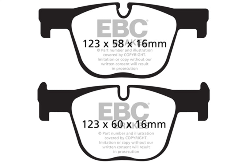 EBC yellowstuff brake pads rear fits 2012 Bmw 335 3 0 Turbo F30