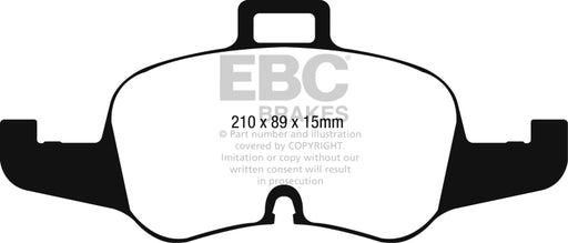 EBC redstuff brake pads front fits 2016 Audi Tts Quattro 2 0l Turbo