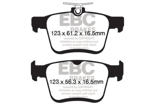 EBC bluestuff brake pads rear fits 2015 Volkswagen Gti Golf R Mk7