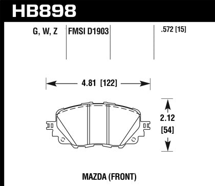 Hawk Performance HB898 Series Brake Pad