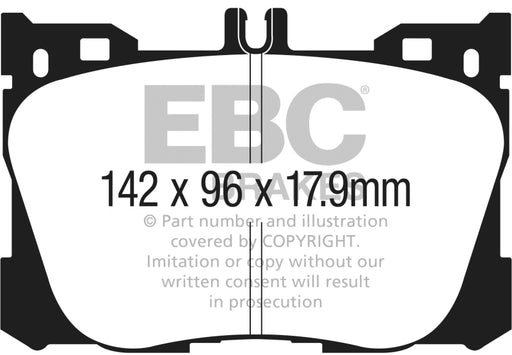 EBC yellowstuff brake pads front fits 2017 Mercedes Benz E300 W213 2 0l Turbo